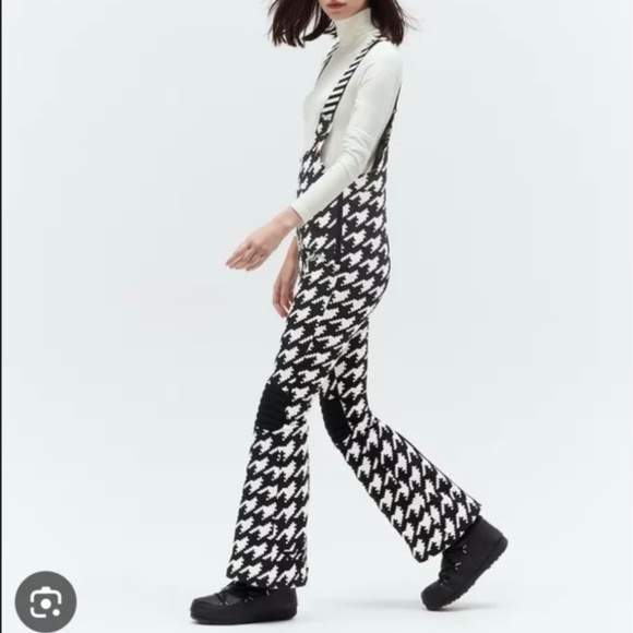 New Perfect Moment houndstooth ski bib (with tags) - Picture 2 of 4